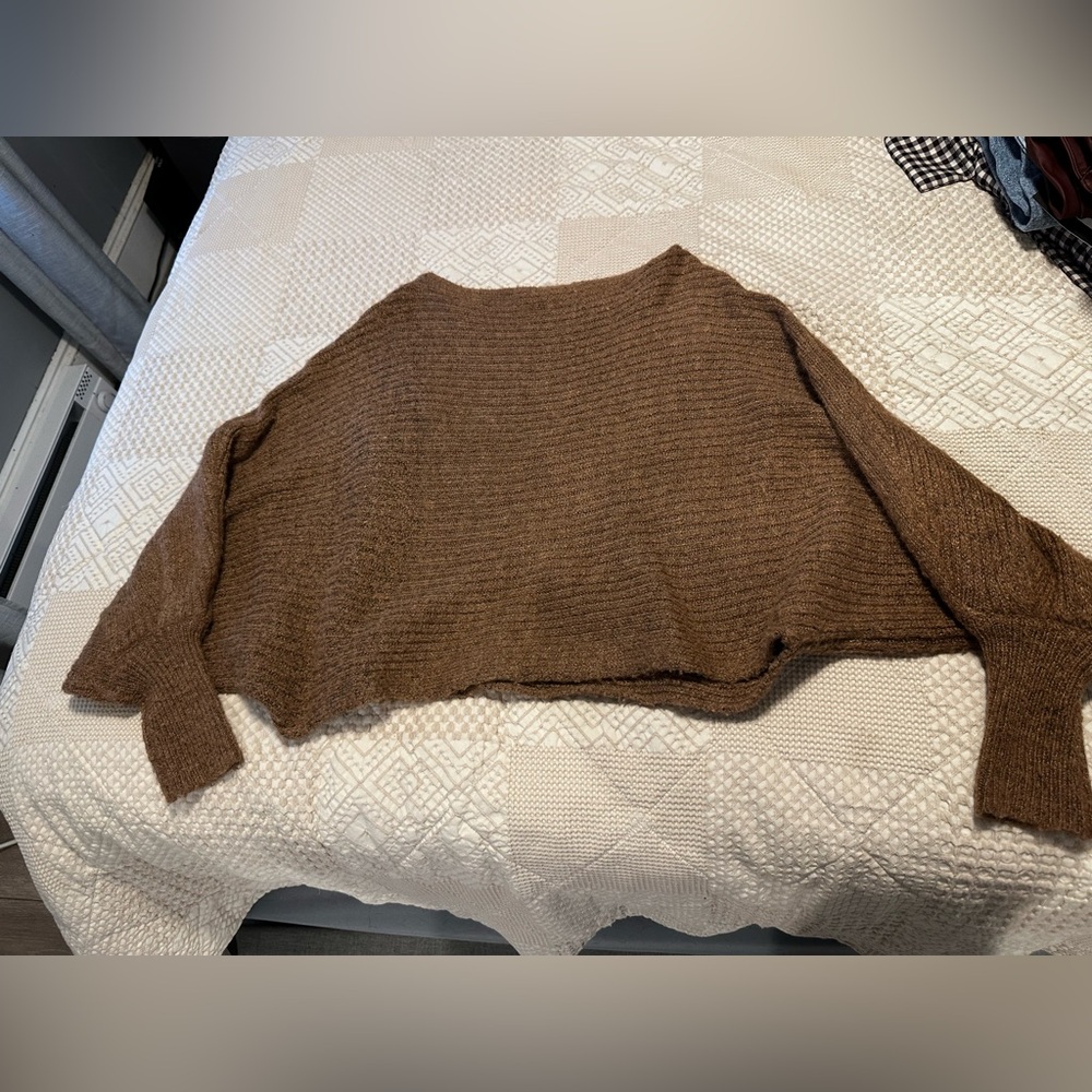 Crop off the shoulder sweater